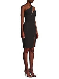 Asymmetric Twill Minidress