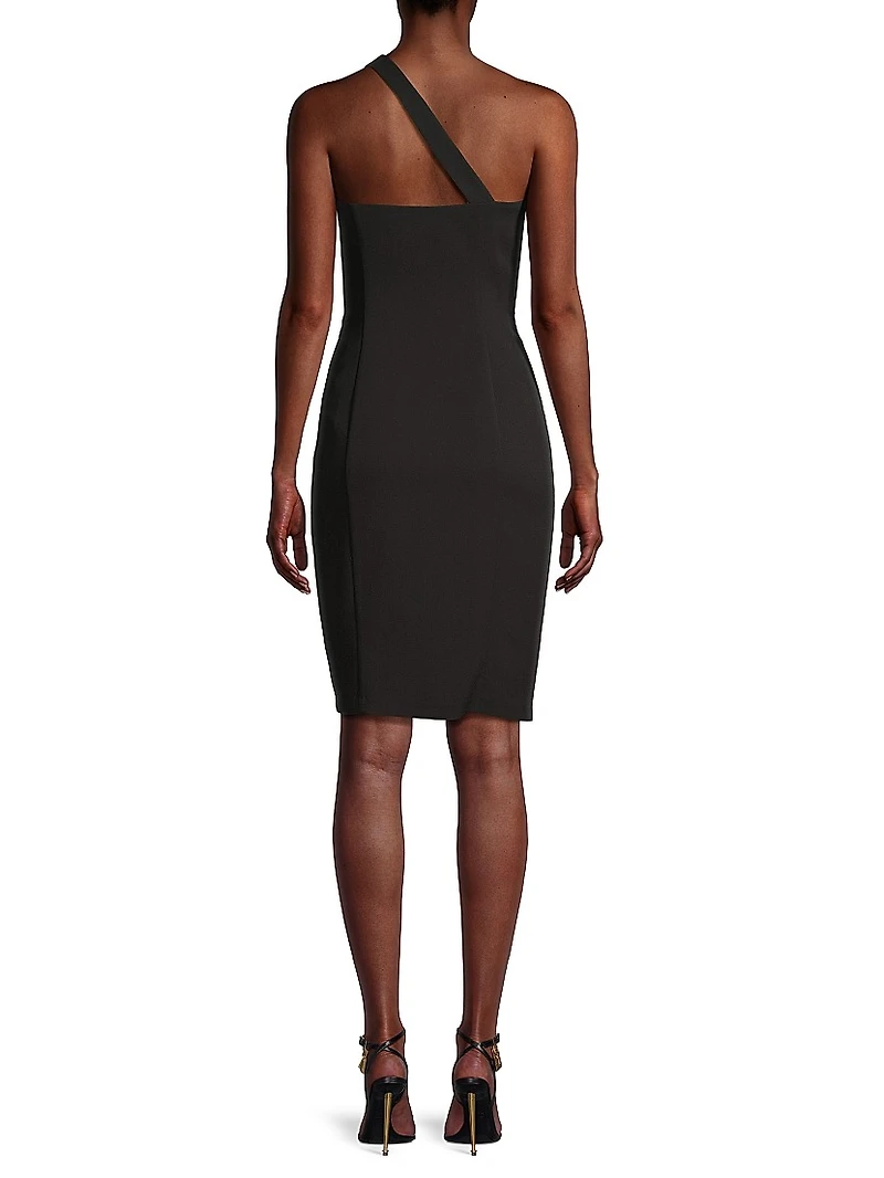 Asymmetric Twill Minidress
