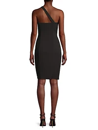 Asymmetric Twill Minidress