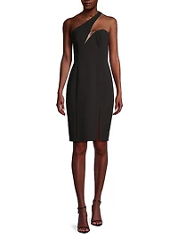 Asymmetric Twill Minidress