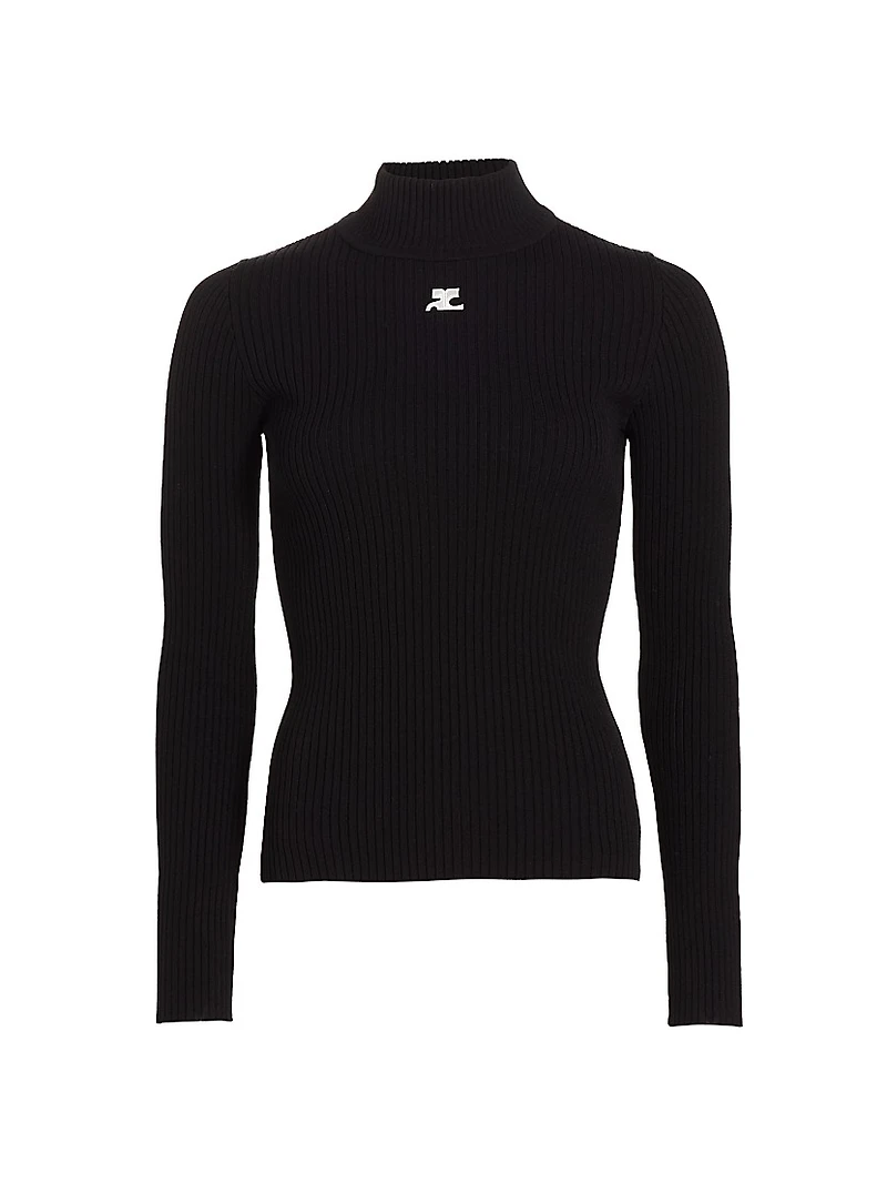 Re-Edition Rib-Knit Turtleneck Top