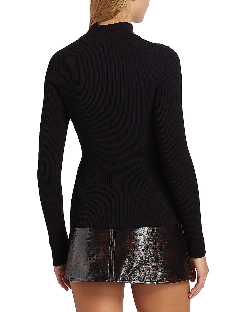 Re-Edition Rib-Knit Turtleneck Top