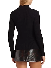 Re-Edition Rib-Knit Turtleneck Top