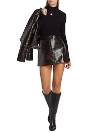 Re-Edition Rib-Knit Turtleneck Top