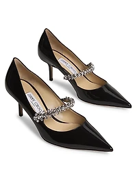 Bing 65MM Crystal-Embellished Patent Leather Pumps