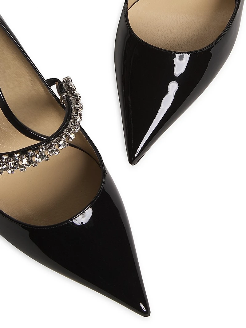 Bing 65MM Crystal-Embellished Patent Leather Pumps