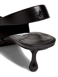 Amel 50MM Leather Slingback Pumps