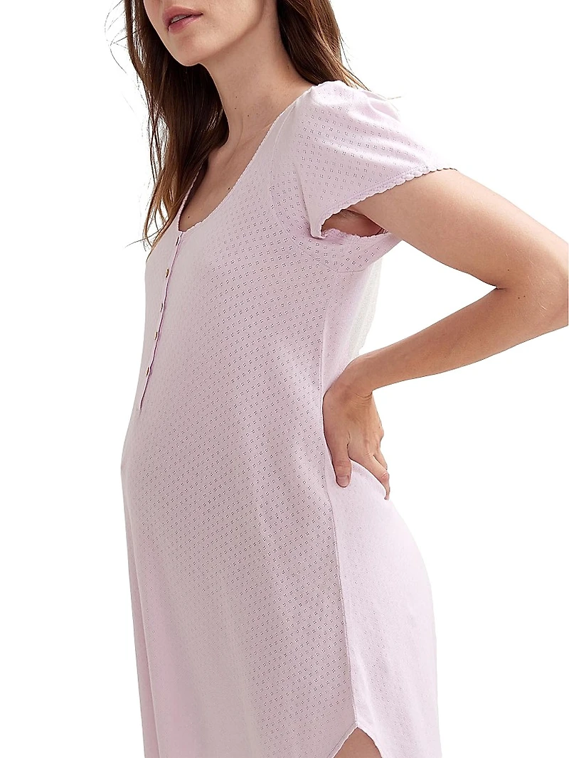 The Pointelle Maternity Nursing Friendly Nightgown