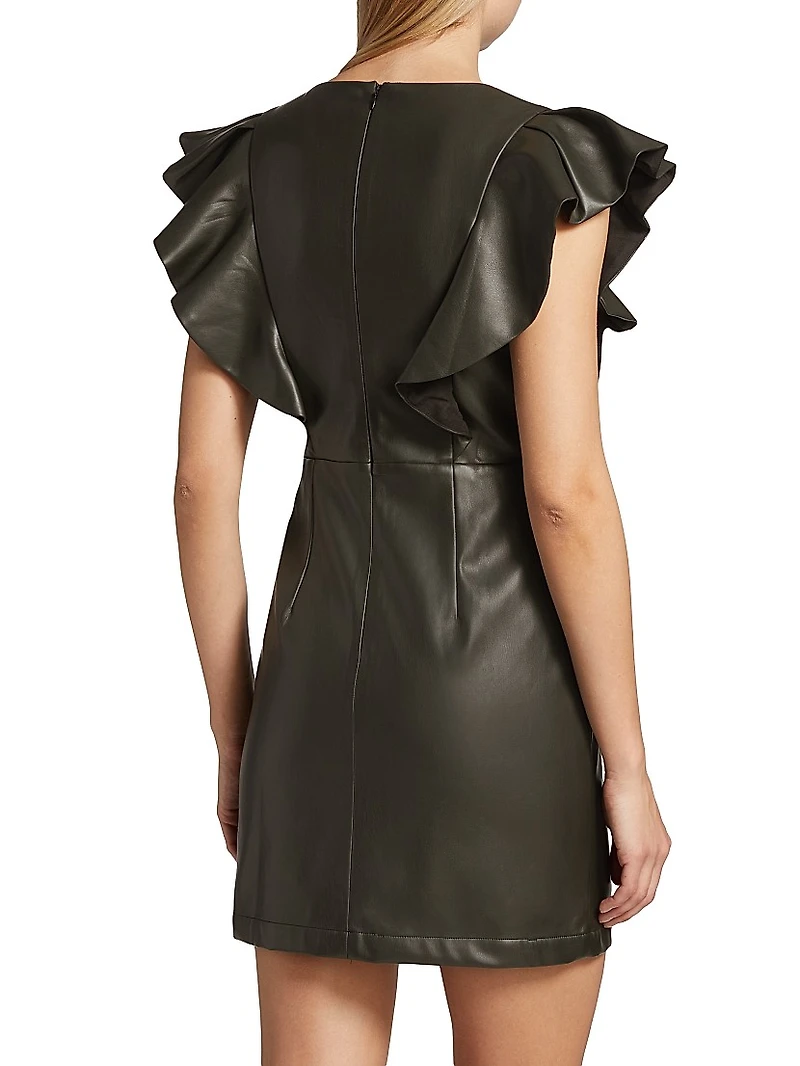 Layne Faux Leather Minidress