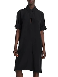 Crepe Silk Polo Dress