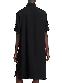 Crepe Silk Polo Dress