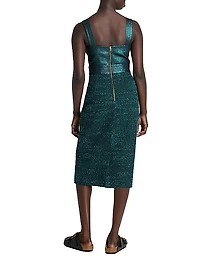 Evening Crystal-Embellished Tweed Dress