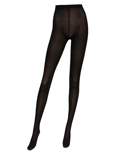 Geometric Jacquard Tights