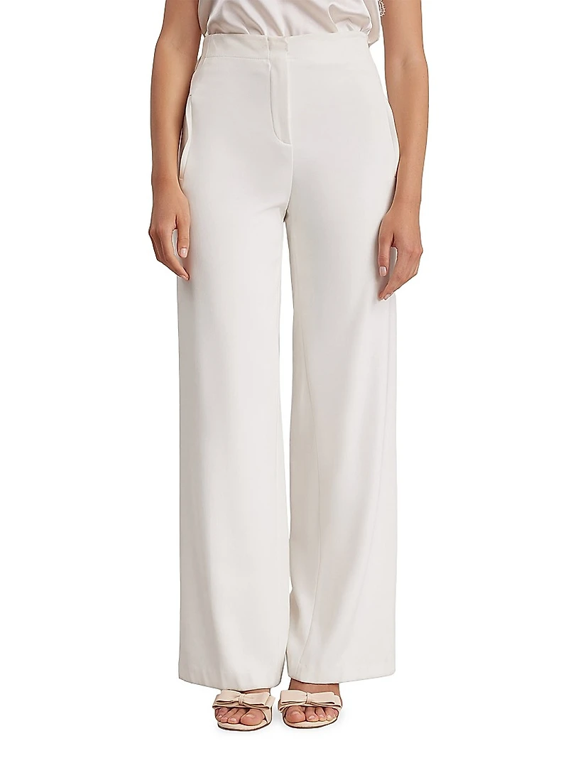 Preston Crepe Wide-Leg Pants