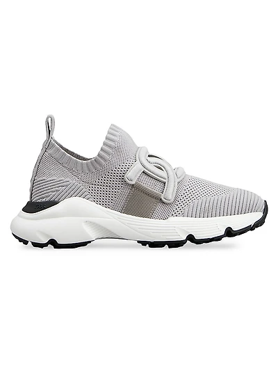 Sport.Run Logo-Accented Knit Slip-On Sneakers
