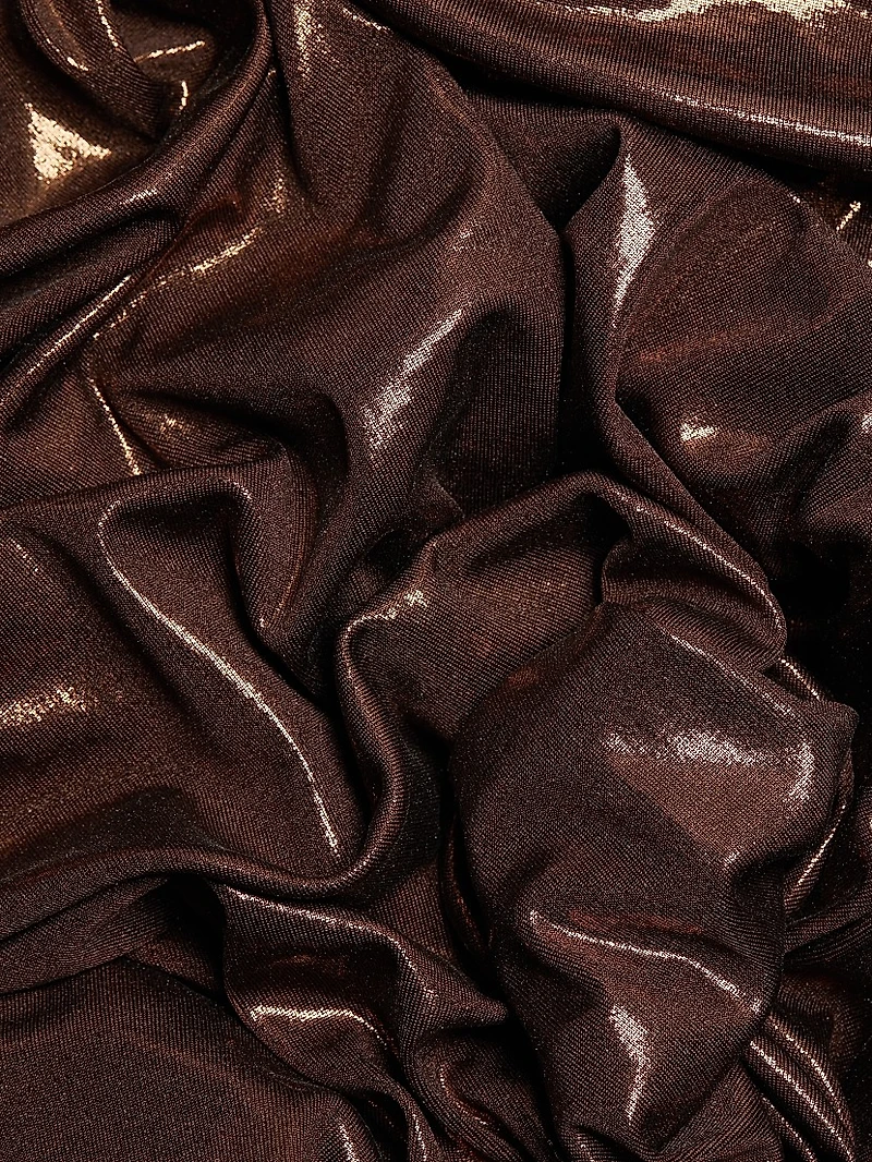 Diana Metallic One-Shoulder Midi-Dress