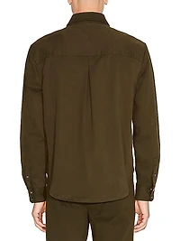 Cotton Button-Front Overshirt