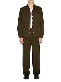 Cotton Button-Front Overshirt