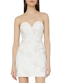 Ronni Cady Embroidered Sheath Dress