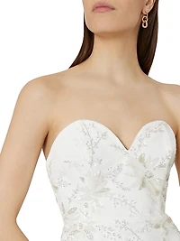 Ronni Cady Embroidered Sheath Dress