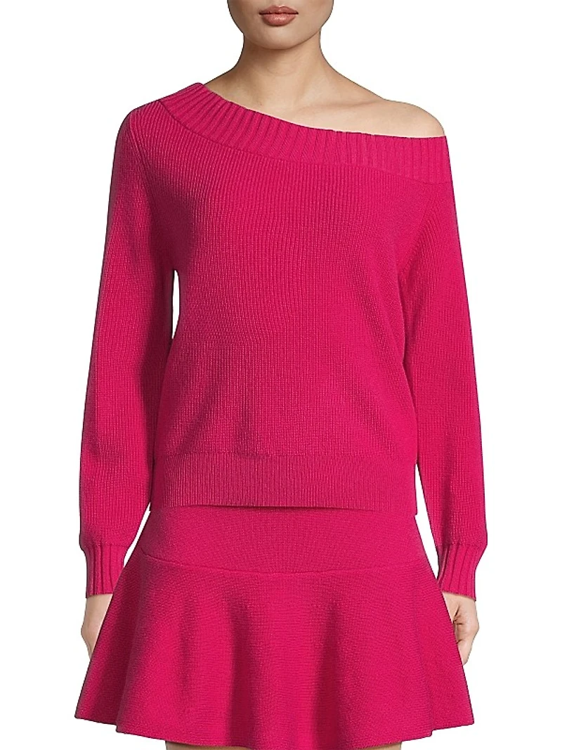 One-Shoulder Wool Sweater