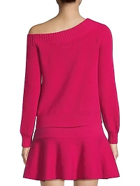 One-Shoulder Wool Sweater