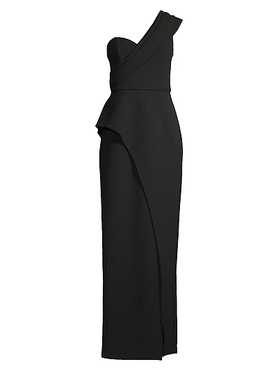 Bonded Crepe Column Gown