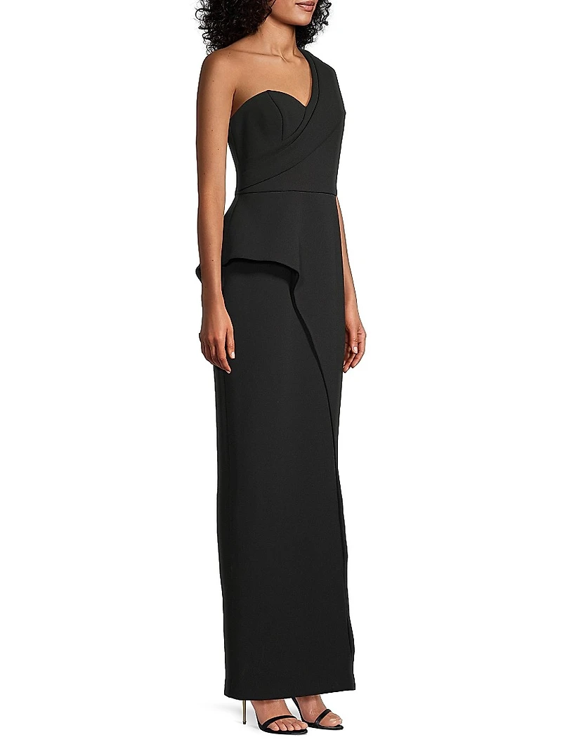 Bonded Crepe Column Gown