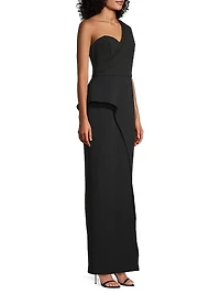 Bonded Crepe Column Gown