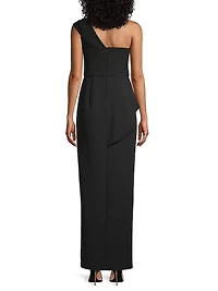 Bonded Crepe Column Gown