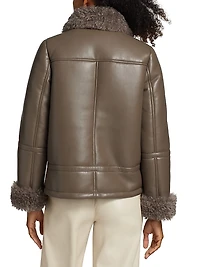 Thea Faux Leather Moto Jacket