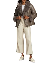 Thea Faux Leather Moto Jacket