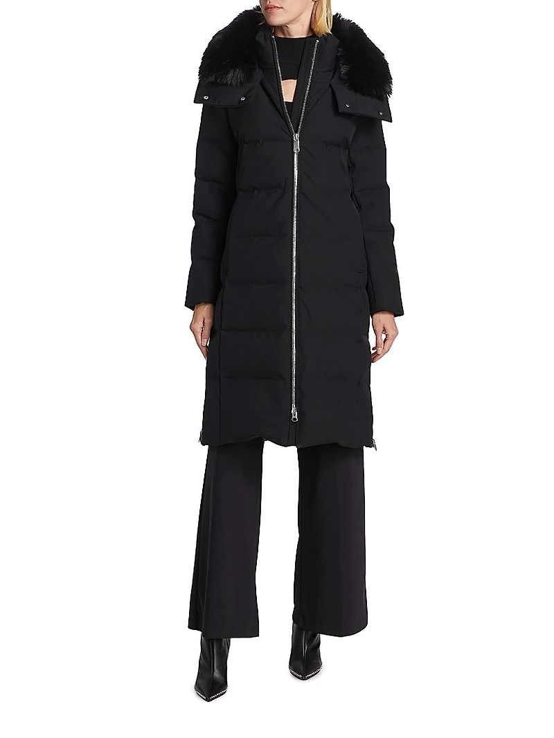 Ella Faux Fur-Trim Down Parka