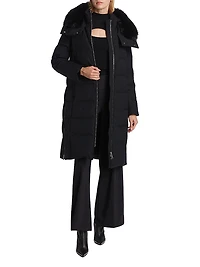 Ella Faux Fur-Trim Down Parka