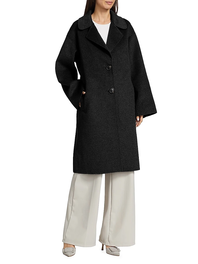 Kelly Long Wool Cocoon Coat