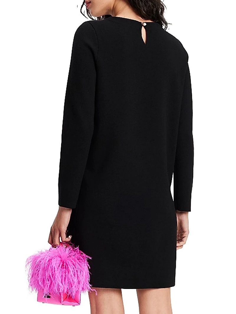 Mainline Faux Pearl & Crystal-Embellished Shift Dress