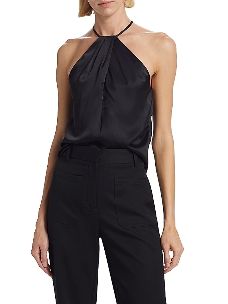 Edwige Silk Halter Top