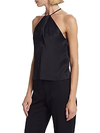 Edwige Silk Halter Top