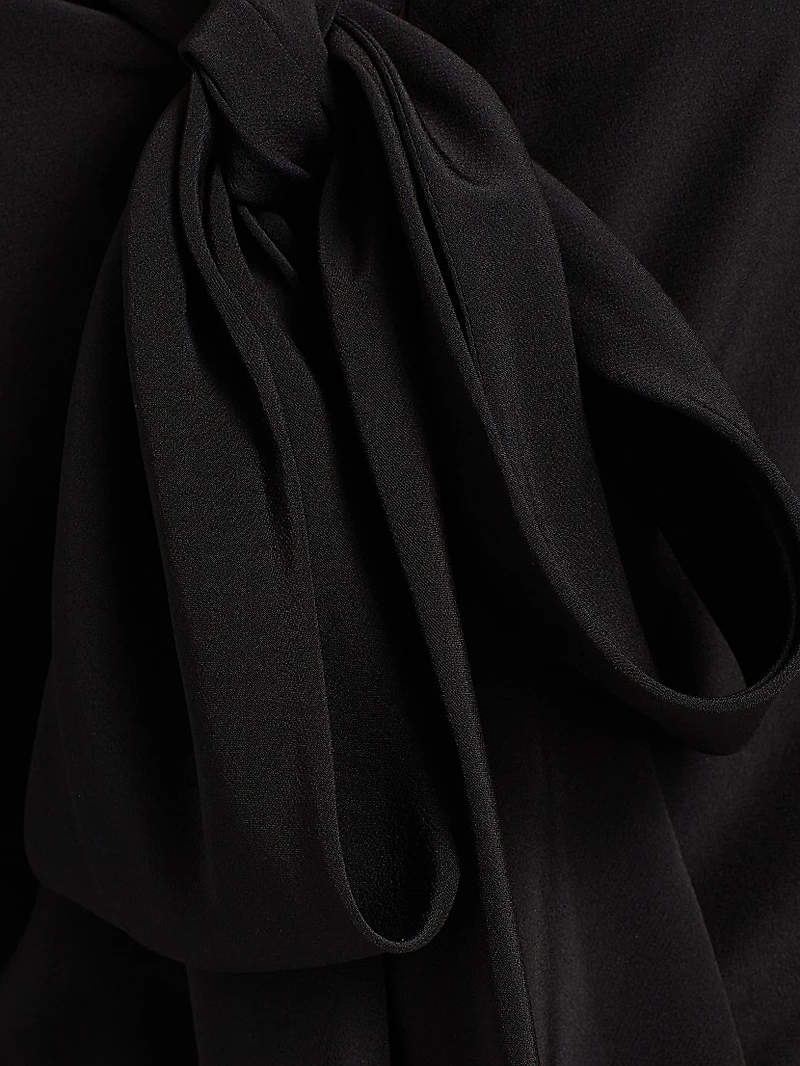 Angelique Silk Tie-Neck Blouse