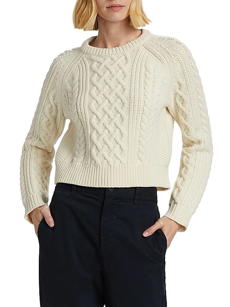 Coras Wool Cable-Knit Sweater