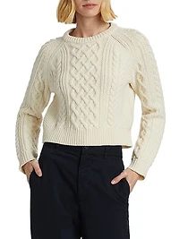 Coras Wool Cable-Knit Sweater