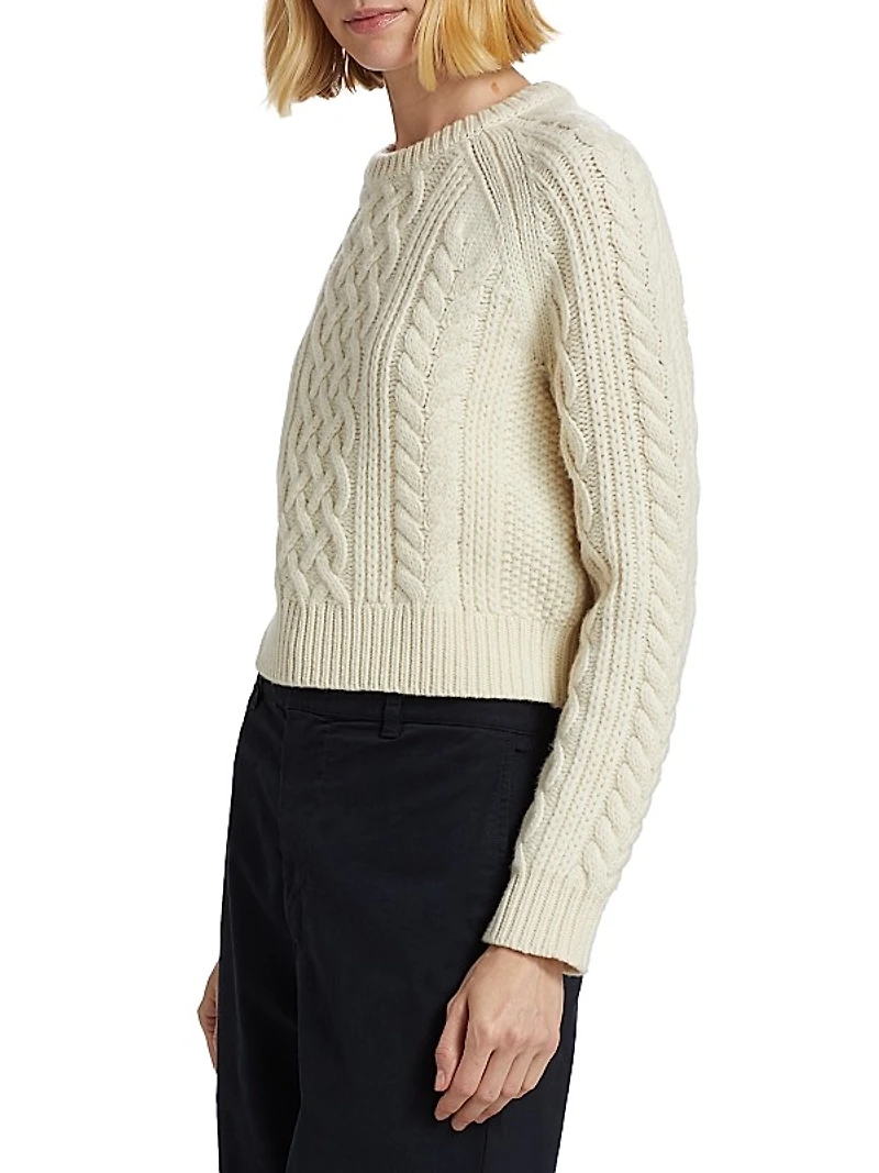 Coras Wool Cable-Knit Sweater