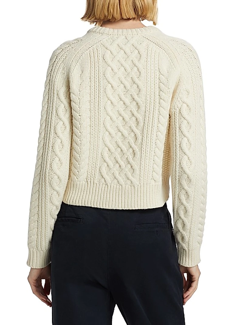 Coras Wool Cable-Knit Sweater