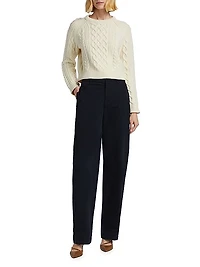 Coras Wool Cable-Knit Sweater