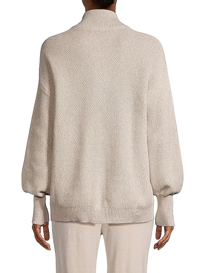 Cottonsilk™-Blend Henley Sweater
