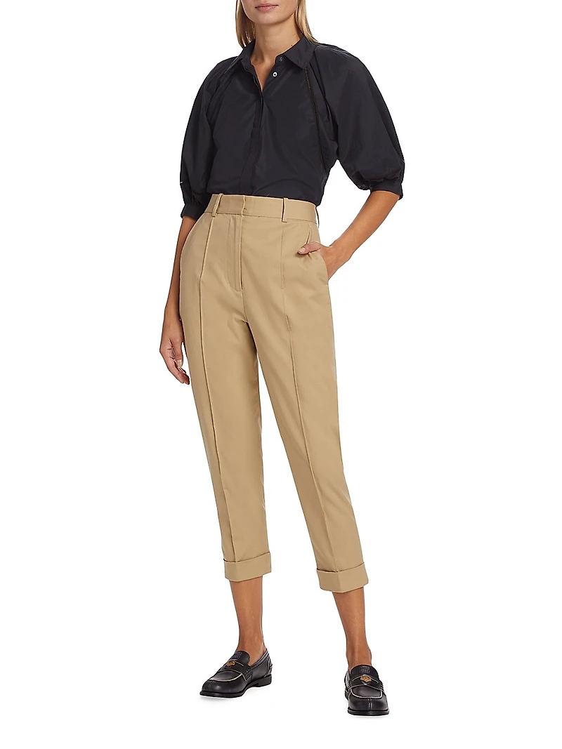 Cropped Carrot Trousers