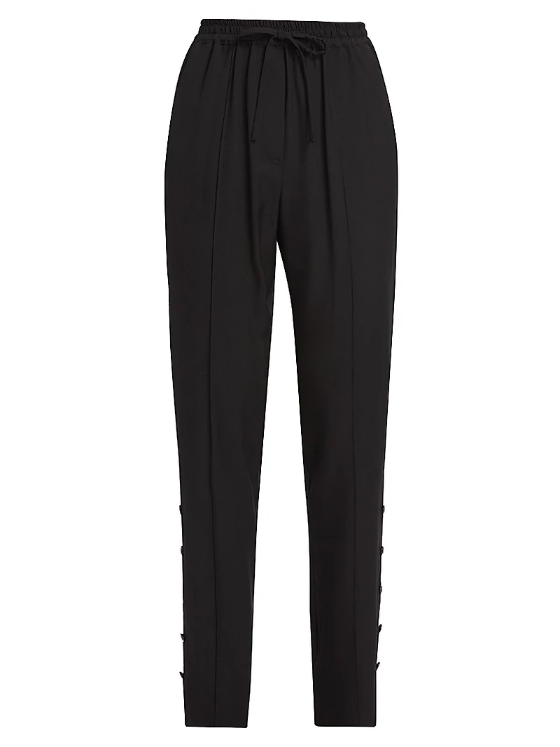 Button-Vent Oversized Pants
