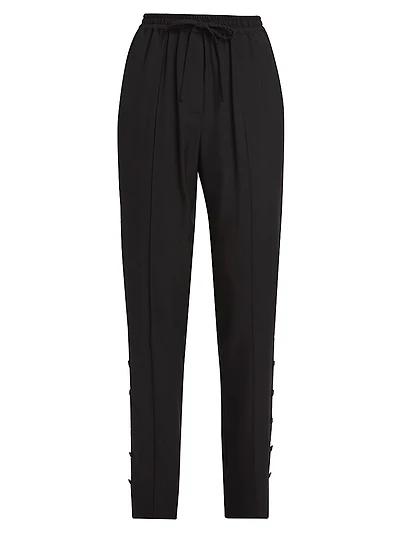 Button-Vent Oversized Pants