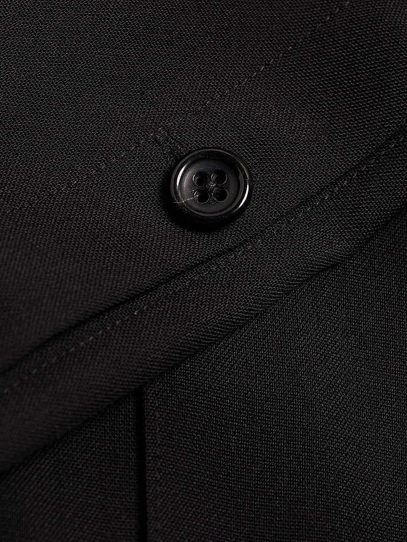 Button-Vent Oversized Pants