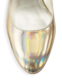 Vivienne 35MM Metallic Leather Mary Jane Pumps